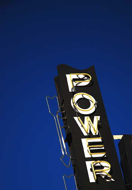 Neon Power - sign at Powerhouse Cocktail Lounge on Highland, Hollywood