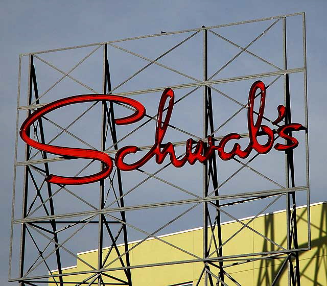 Schwab's sign, Sunset and Vine