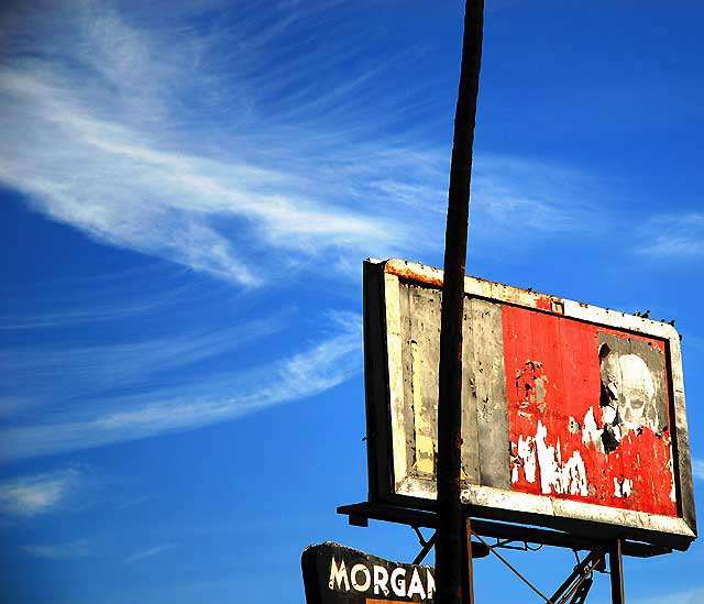 Billboard above Morgan Camera, Sunset Boulevard