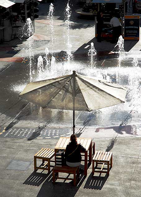 Fountain in the plaza next to the Kodak Theater at Hollywood and Highland