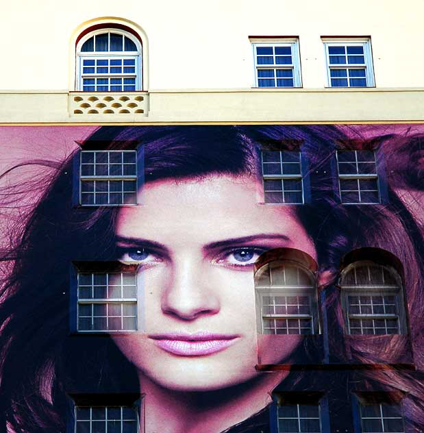 Building wrap, east wall of the Roosevelt Hotel on Hollywood Boulevard