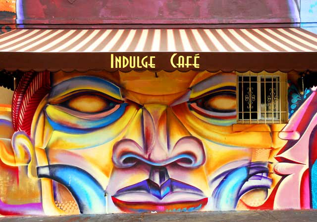 TrustYourStruggle mural (2008) at Indulge Caf, 5101 Pico Boulevard, at Redondo, West Los Angeles