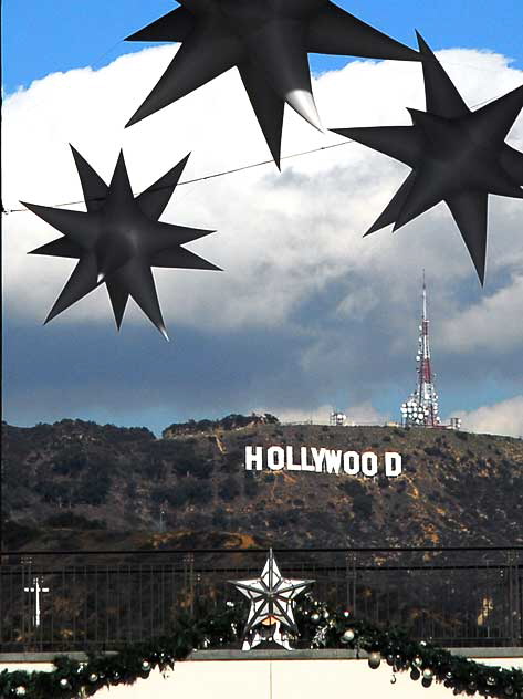 Archway with stars, Christmas display at Hollywood and Highland