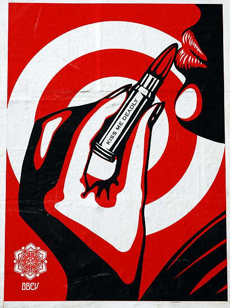 Obey Giant poster, Lincoln Boulevard, Venice Obey Giant poster, Lincoln Boulevard, Venice