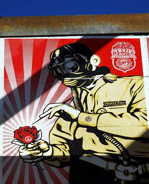 Obey Giant poster, Lincoln Boulevard, Venice