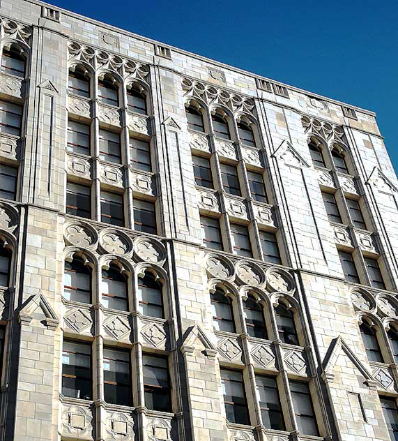 Hollywood Professional Building at Sycamore and Hollywood Boulevard  Gothic Revival, John Lautner, completed in 1925, housed the headquarters of the Academy of Motion Pictures Arts and Sciences, and later the Screen Actors Guild  listed in the National Register of Historic Places