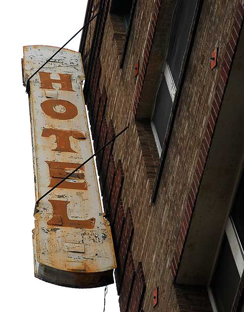 Hotel sign, Hollywood Boulevard at Garfield Place