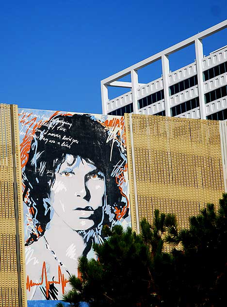 Jim Morrison mural off La Brea Boulevard in Hollywood 