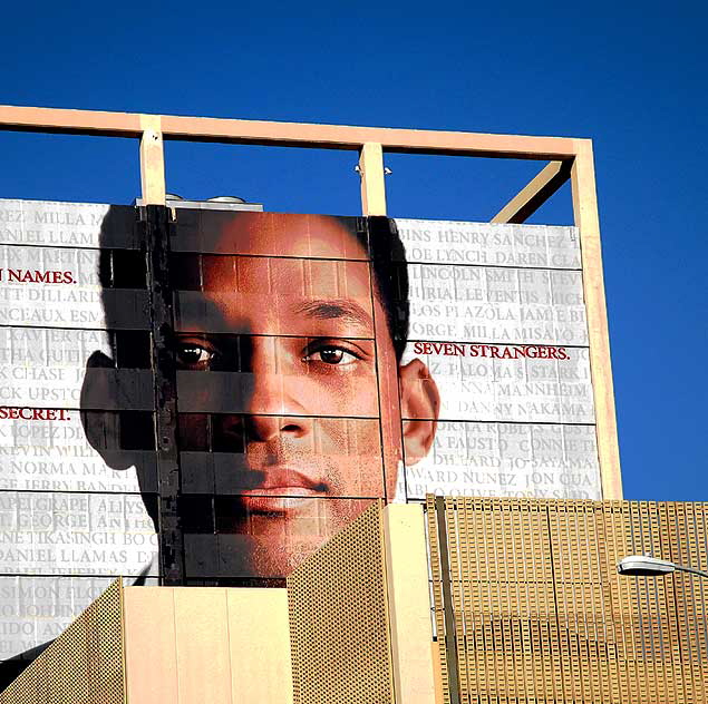 Will Smith building wrap above La Brea Boulevard in Hollywood - Seven Pounds