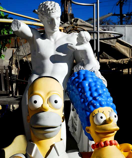 Homer, Marge and David, Nick Metropolis prop yard, North La Brea Boulevard 