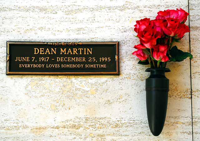Dean Martin's crypt, Pierce Brothers Westwood Village Memorial Park