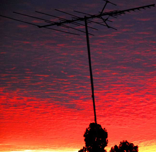 Sunrise clouds, Hollywood, Monday, January 19, 2009