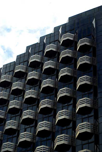 The bank building on the southwest corner of Wilshire and Fairfax