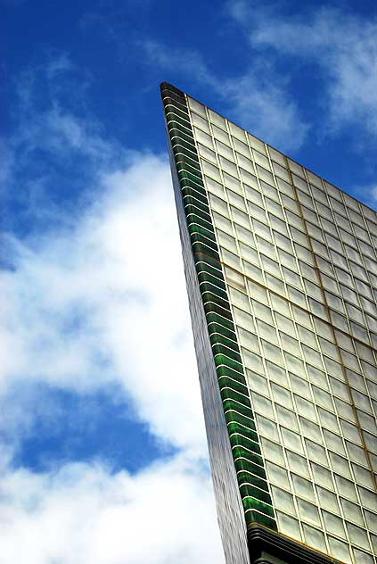 he glass block walls of the Los Angeles County Museum of Art, Wilshire Boulevard