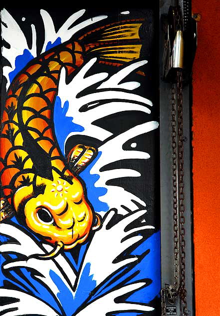 Koi painting, tattoo parlor, Hollywood Boulevard