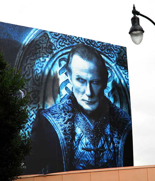 Blue Face - billboard on Hollywood Boulevard