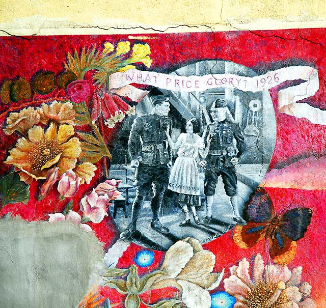 Detail of Dolores Del Rio mural, Hudson Avenue at Hollywood Boulevard