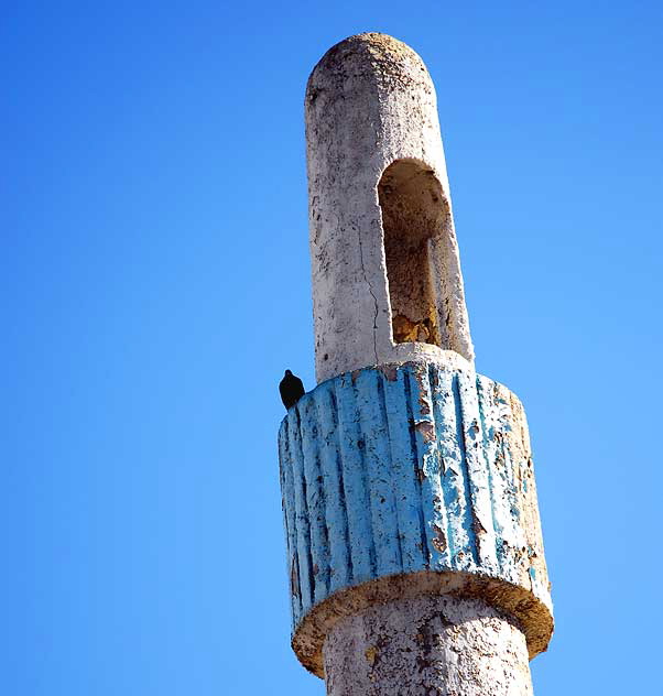 Concrete minaret, Hollywood Boulevard at North Alexandria, in East Hollywood, between Thai Town and Los Feliz