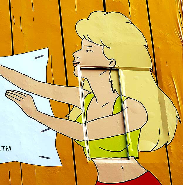 LuAnn from King of the Hill, building wrap, Hollywood Boulevard