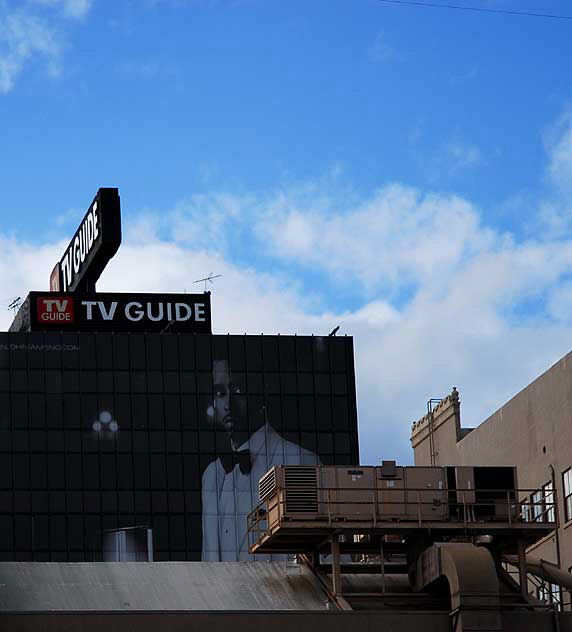 TV Guide building, Hollywood Boulevard - building wrap for men's cologne 