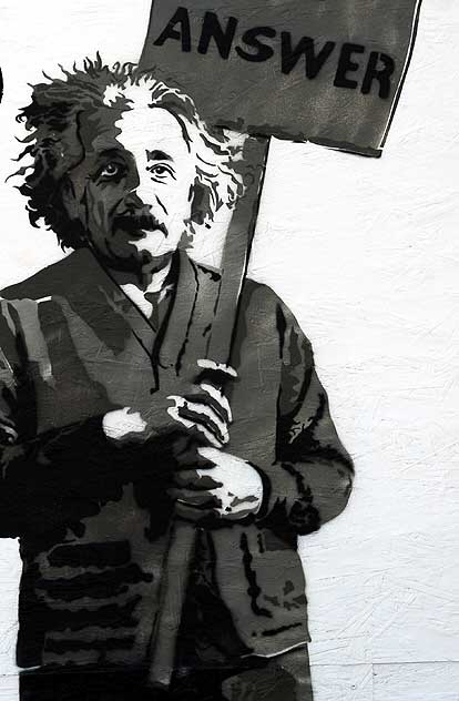 Einstein graphic, Spaulding at Melrose Avenue