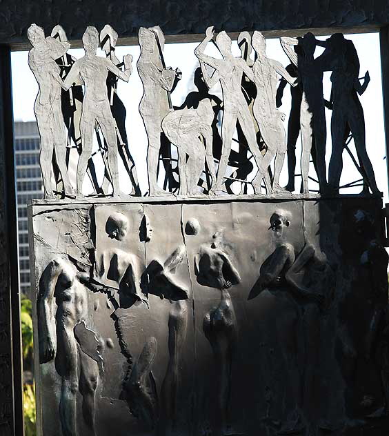 The Dance Door, a bronze sculpture created in 1978 by Robert Graham -- Plaza at Los Angeles Music Center