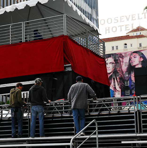 Oscar preparations on Hollywood Boulevard, Tuesday, February 17, 2009