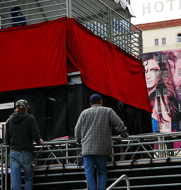 Oscar preparations on Hollywood Boulevard, Tuesday, February 17, 2009