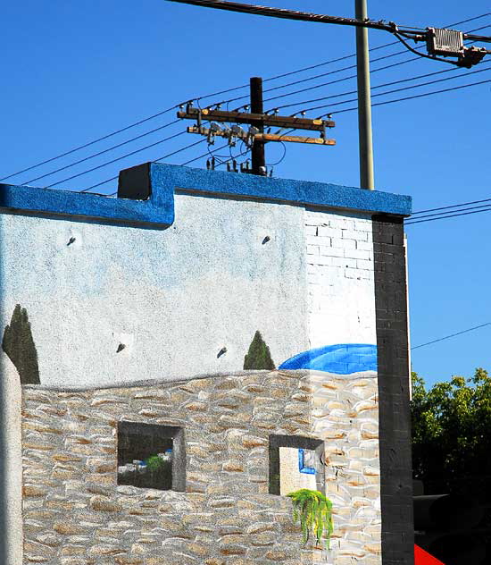 The mural at Papa Cristo's  2771 West Pico Boulevard, at Normandie Avenue 