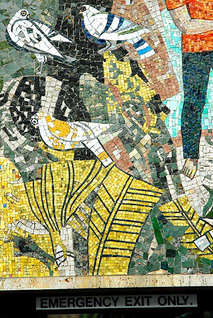 Untitled mosaic mural by Millard Sheets, 9145 Wilshire at Oakhurst, Beverly Hills   