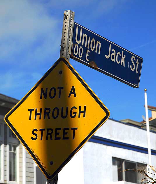 Street sign, Marina Peninsula