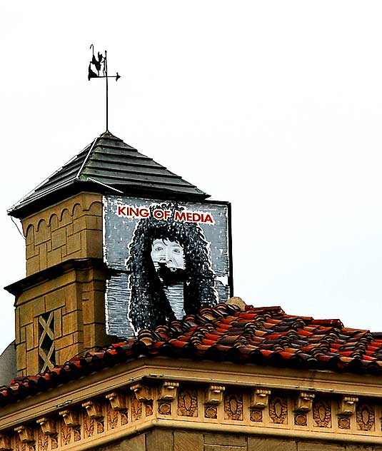 Howard Stern graphic - King of Media - above the Laugh Factory, Sunset Boulevard at North Laurel Avenue