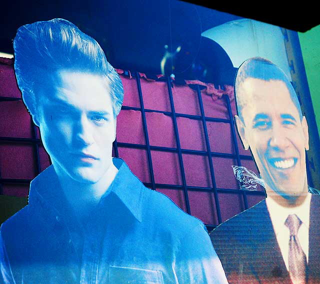 Obama and friend - shop window on the Sunset Strip