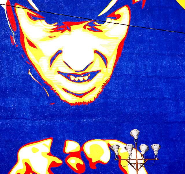 Shepard Fairey mural depicting Lance Armstrong, at the Ricardo Montalbn Theater on Vine