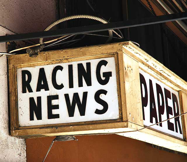 Racing News, newsstand in Hollywood