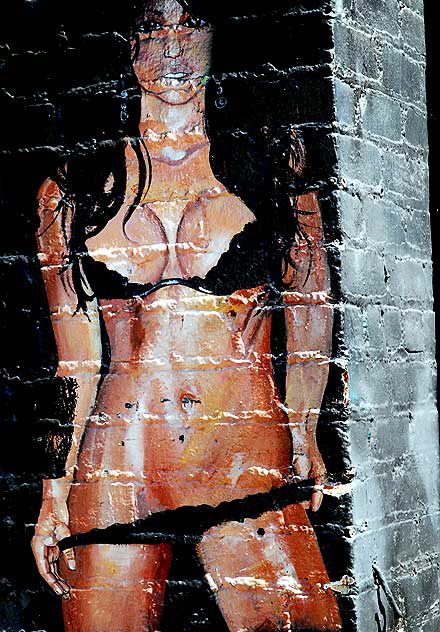 Brick Woman - alley mural, Melrose Avenue