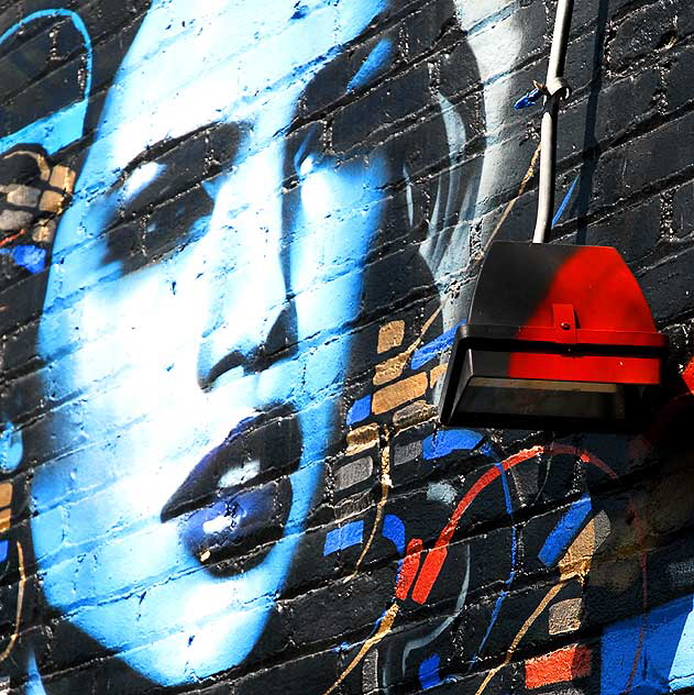 Lamp Woman - alley mural, Melrose Avenue