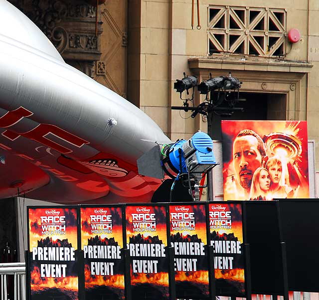 Premiere of "Race to Witch Mountain" at the El Capitan Theatre in Hollywood, Wednesday, March 11, 2009 - preparations