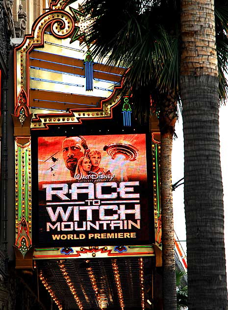 Premiere of "Race to Witch Mountain" at the El Capitan Theatre in Hollywood, Wednesday, March 11, 2009 - preparations