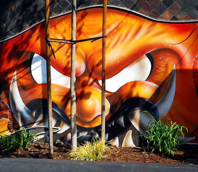 El Mac and Retna mural at Western and Marathon, north of Wilshire Boulevard, Los Angeles