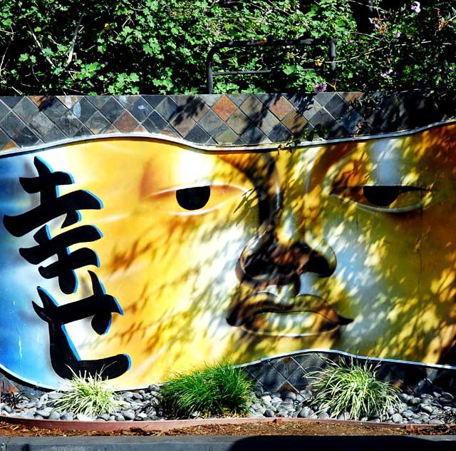 El Mac and Retna mural at Western and Marathon, north of Wilshire Boulevard, Los Angeles