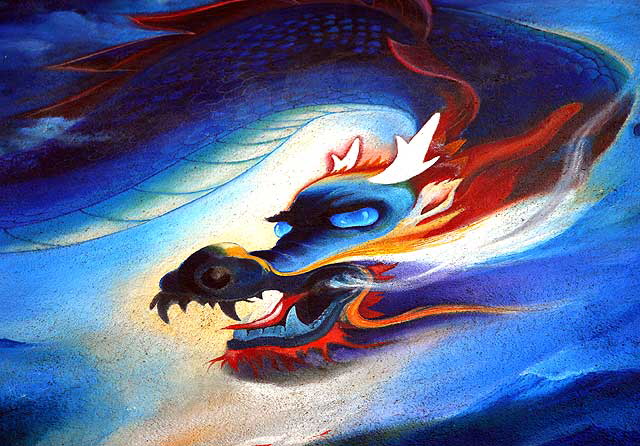 Dragon mural, Los Angeles' Chinatown