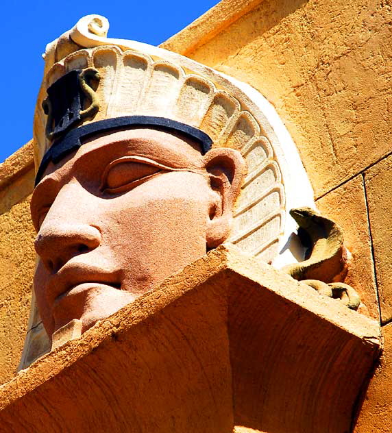 Pharaoh's head at the Egyptian Theater on Hollywood Boulevard 