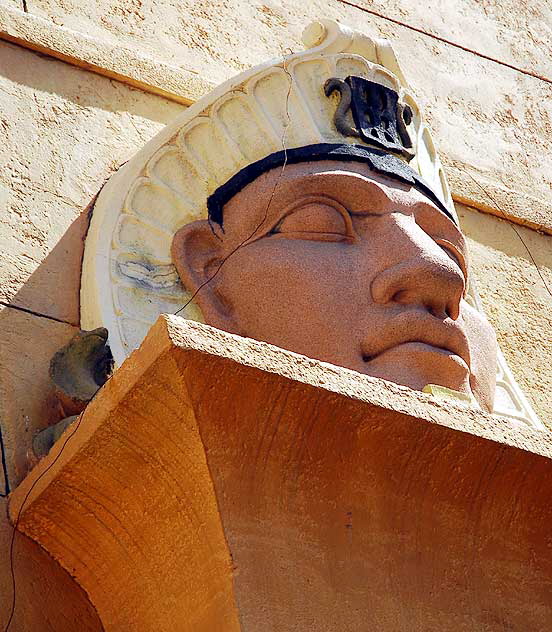 Pharaoh's head at the Egyptian Theater on Hollywood Boulevard 