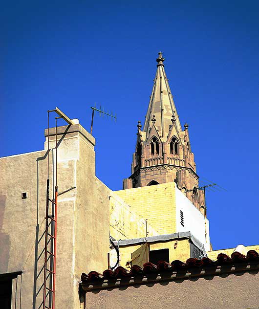 Stairway to Heaven - ladder and church steeple, Wilshire District