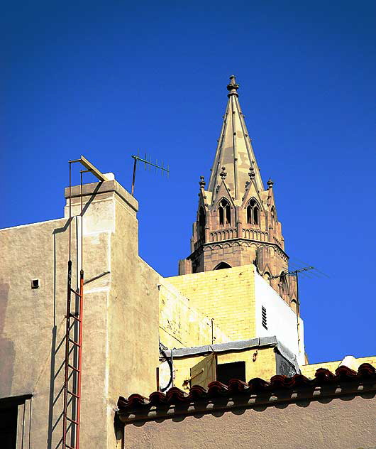 Stairway to Heaven - ladder and church steeple, Wilshire District Stairway to Heaven - ladder and church steeple, Wilshire District