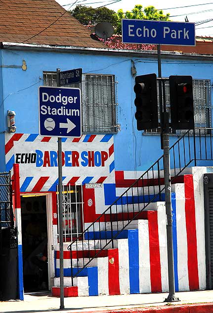 Echo Barbershop, Echo Park Avenue at Montana Street, Los Angeles