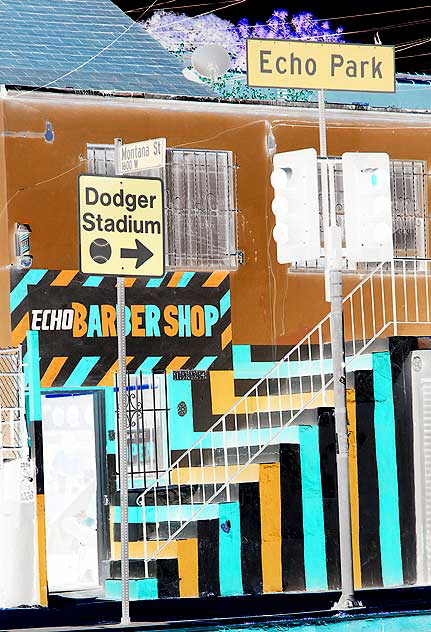 Echo Barbershop, Echo Park Avenue at Montana Street, Los Angeles