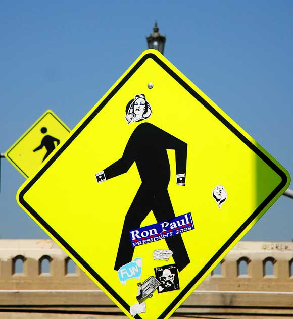Crosswalk sign, Glendale Boulevard, Echo Park