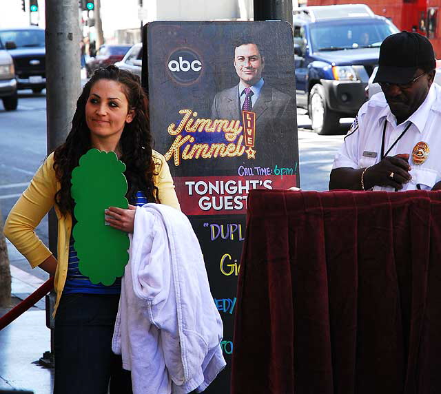 Jimmy Kimmel sketch being taped on Hollywood Boulevard, Friday, March 27, 2009